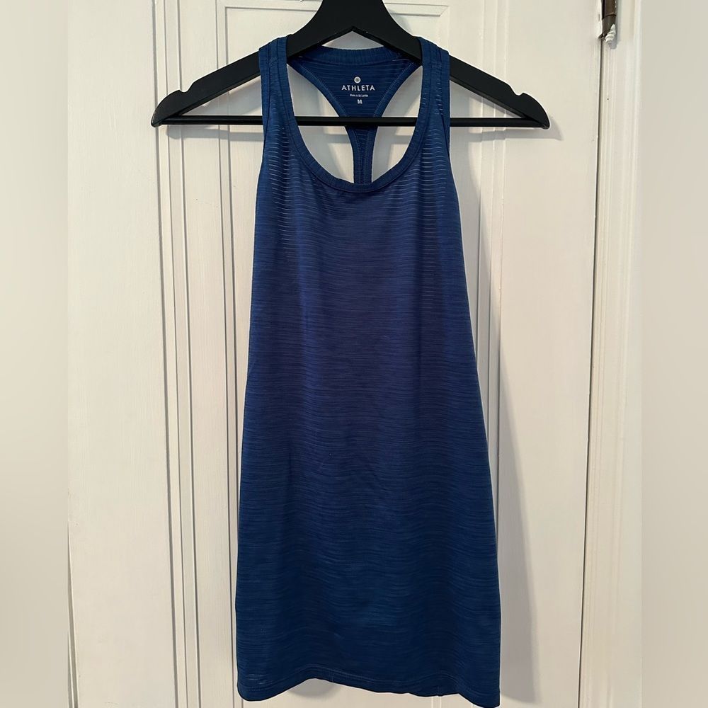 Athletha Navy Racerback Tank Top Medium